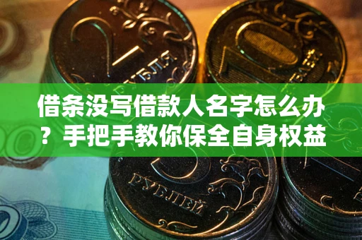 北京借条没写借款人名字怎么办？手把手教你保全自身权益